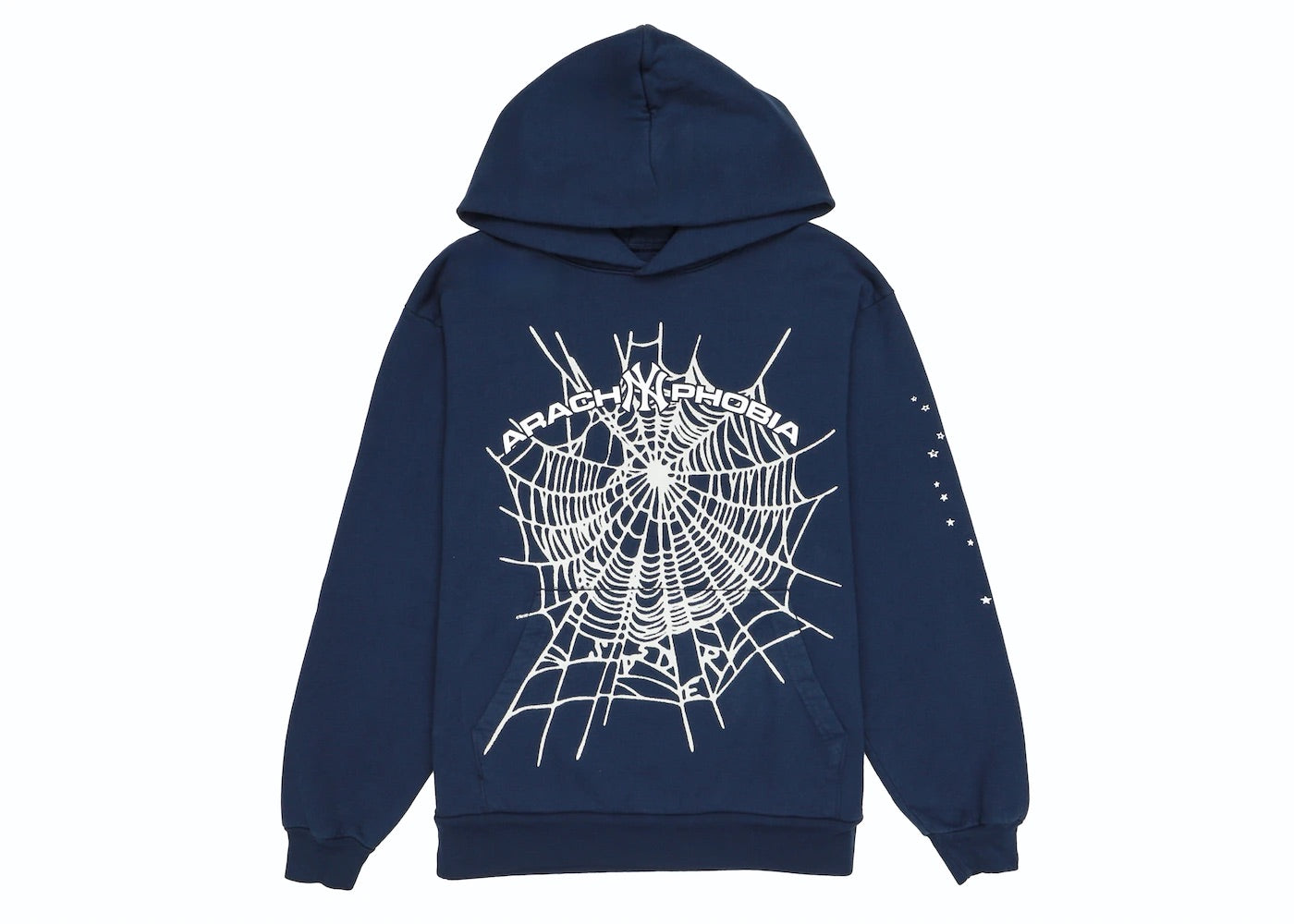 SP5DER ARACH NY PHOBIA HOODIE NAVY – ONE OF A KIND