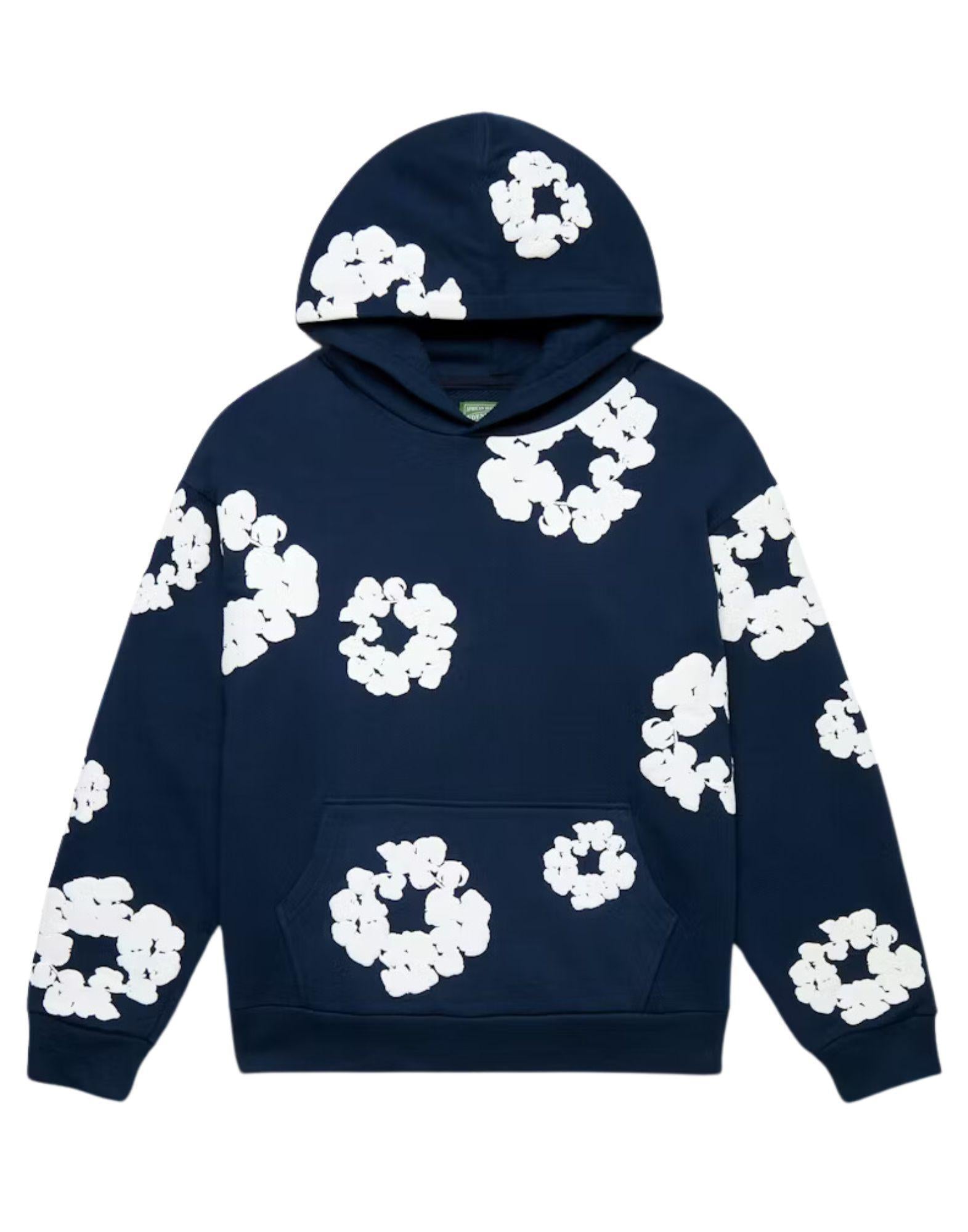 DENIM TEARS COTTON WREATH HOODIE NAVY – ONE OF A KIND