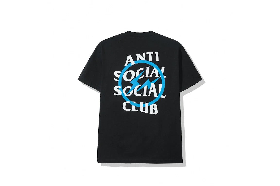 ANTI SOCIAL SOCIAL CLUB X FRAGMENT BLUE BOLT TEE BLACK – ONE OF A KIND