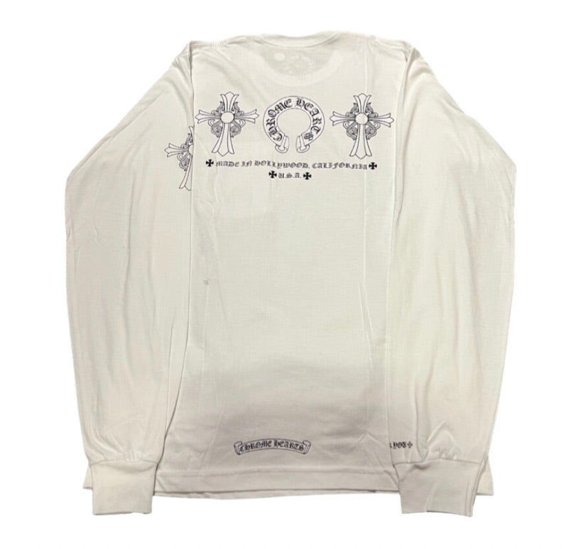 CHROME HEARTS HOLLYWOOD 長袖カットソー M CHROME HEARTS MADE IN HOLLYWOOD LONG SLEEVE WHITE – ONE OF A KIND