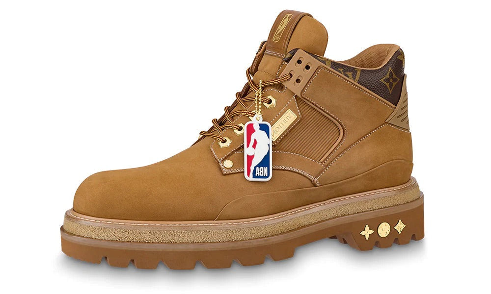 LOUIS VUITTON X NBA OBERKAMPF ANKLE BOOTS BEIGE – ONE OF A KIND