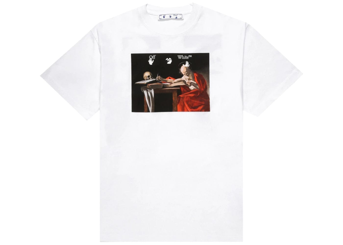 OFF WHITE CLOTHING OFF WHITE CARAVAGGIO TEE-SHIRT BLANC/ROUGE