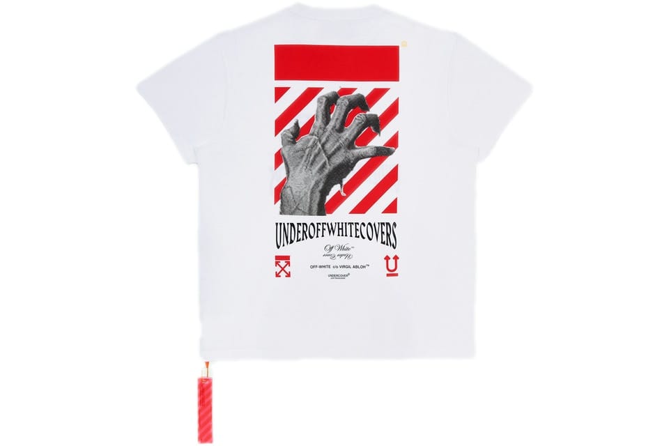 OFF WHITE CLOTHING OFF WHITE UNDERCOVER HAND T-SHIRT blanc / rouge pltf50yQ1