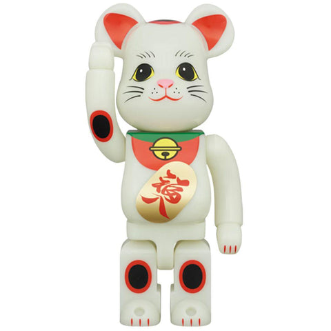 BEARBRICK X MANEKI NEKO FUKUIRI PHOSPHORESCENT GLOW 400%