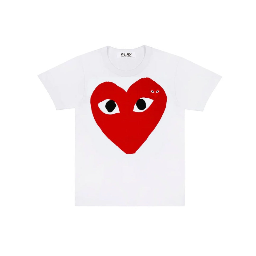 COMME DES GARÇONS PLAY RED HEART T-SHIRT WHITE