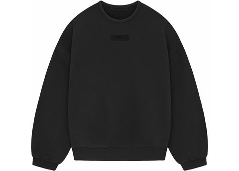 ESSENTIALS FOG CHEST LOGO CREWNECK JET BLACK