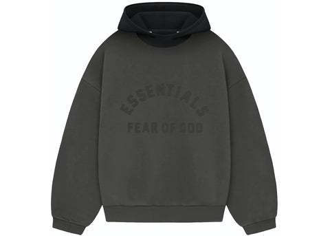 ESSENTIALS FOG NYLON FLEECE HOODIE INK / JET BLACK