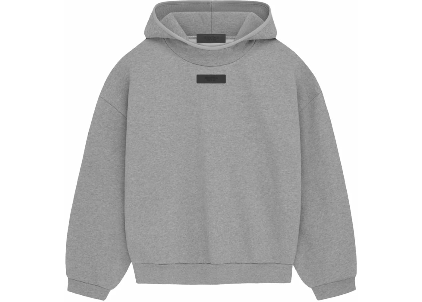 ESSENTIALS FOG CHEST LOGO HOODIE DARK HEATHER OATMEAL (FW23)