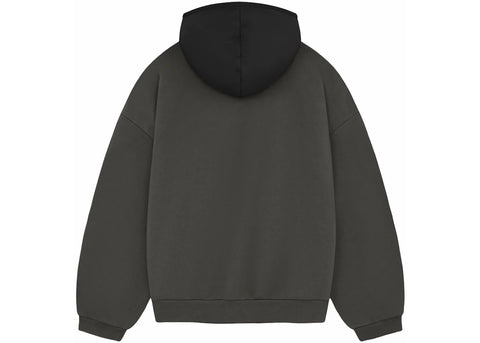 ESSENTIALS FOG NYLON FLEECE HOODIE INK / JET BLACK