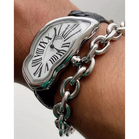 LAPHONT MELTING WATCH SLIM FACE SILVER