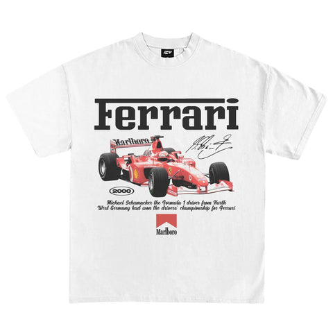 FERRARI MICHAEL SCHUMACHER RACING T-SHIRT WHITE