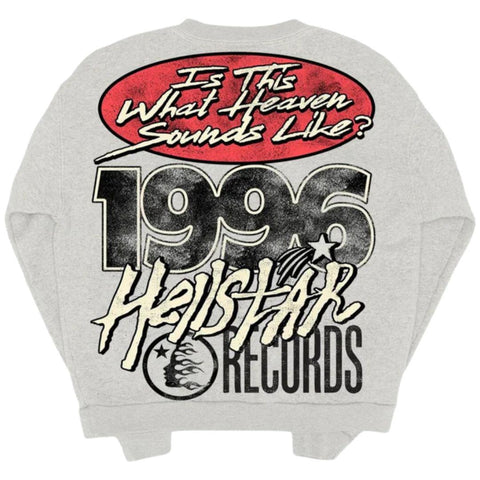HELLSTAR RECORDS CREWNECK HEATHER GREY
