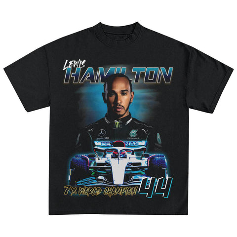 LEWIS HAMILTON RACING T-SHIRT BLACK