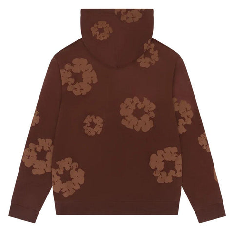 DENIM TEARS MONOCHROME COTTON WREATH HOODIE BROWN