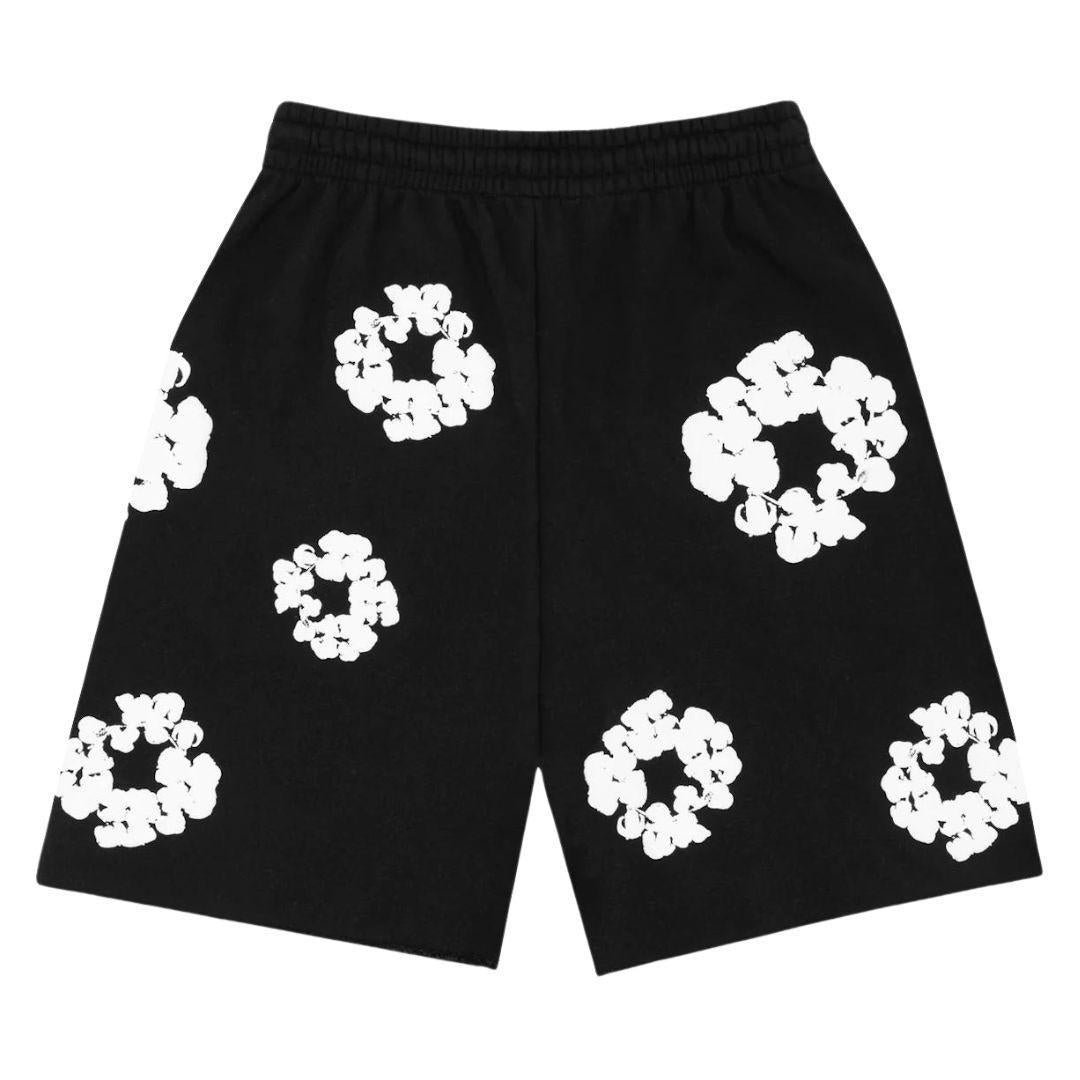 Denim Tears The Cotton Wreath Shorts 正規品 DENIM TEARS COTTON WREATH SWEATSHORTS BLACK – ONE OF A KIND