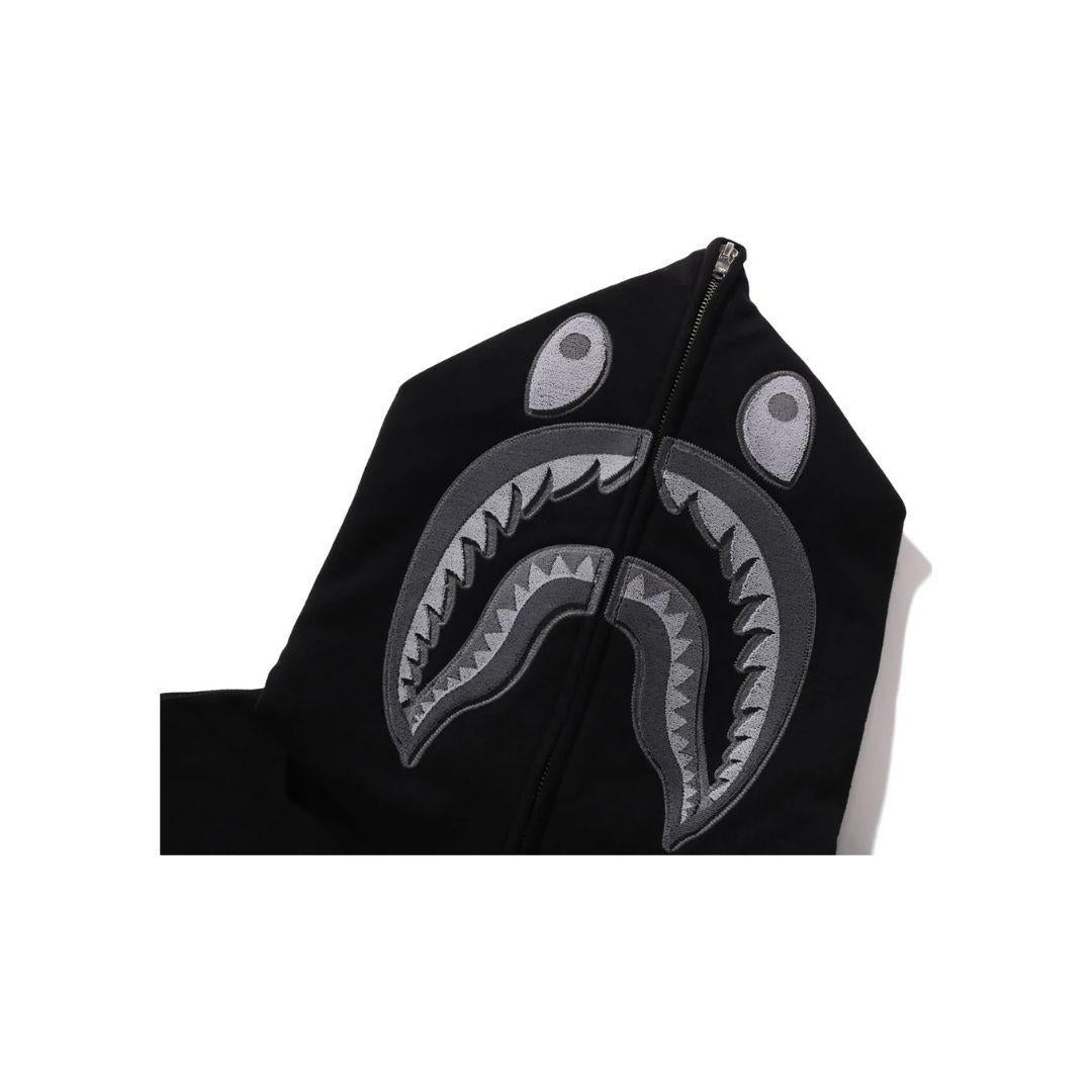 BAPE ONE POINT SHARK ZIP HOODIE BLACK – ONE OF A KIND