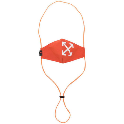 OFF WHITE ARROWS PRINT FACE MASK ORANGE