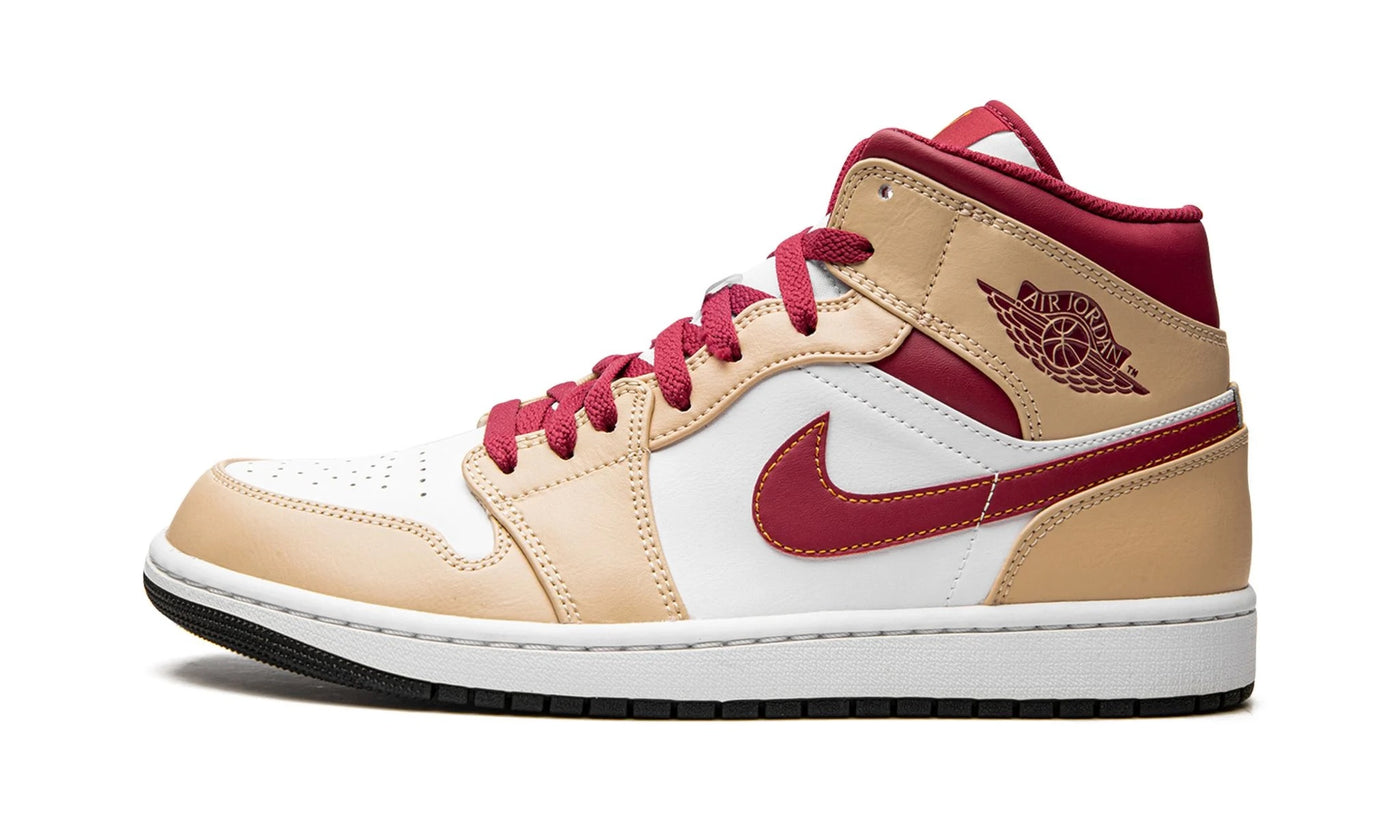 JORDAN 1 MID LIGHT CURRY CARDINAL