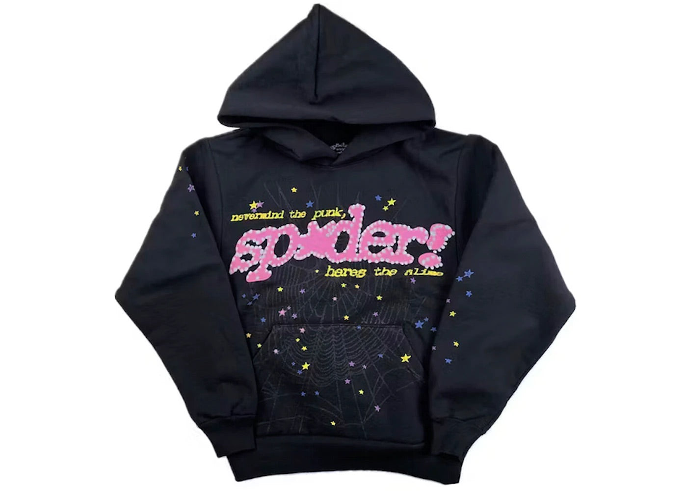 SP5DER P*NK V2 HOODIE BLACK