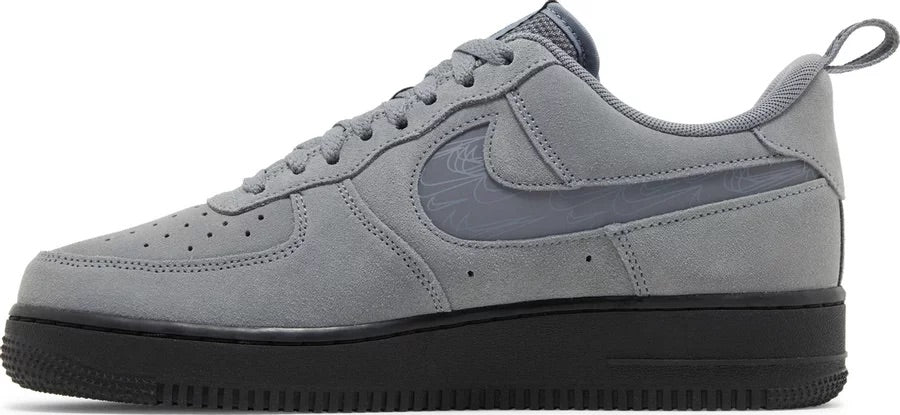NIKE AIR FORCE 1 LOW '07 LV8 REFLECTIVE SWOOSH COOL GREY