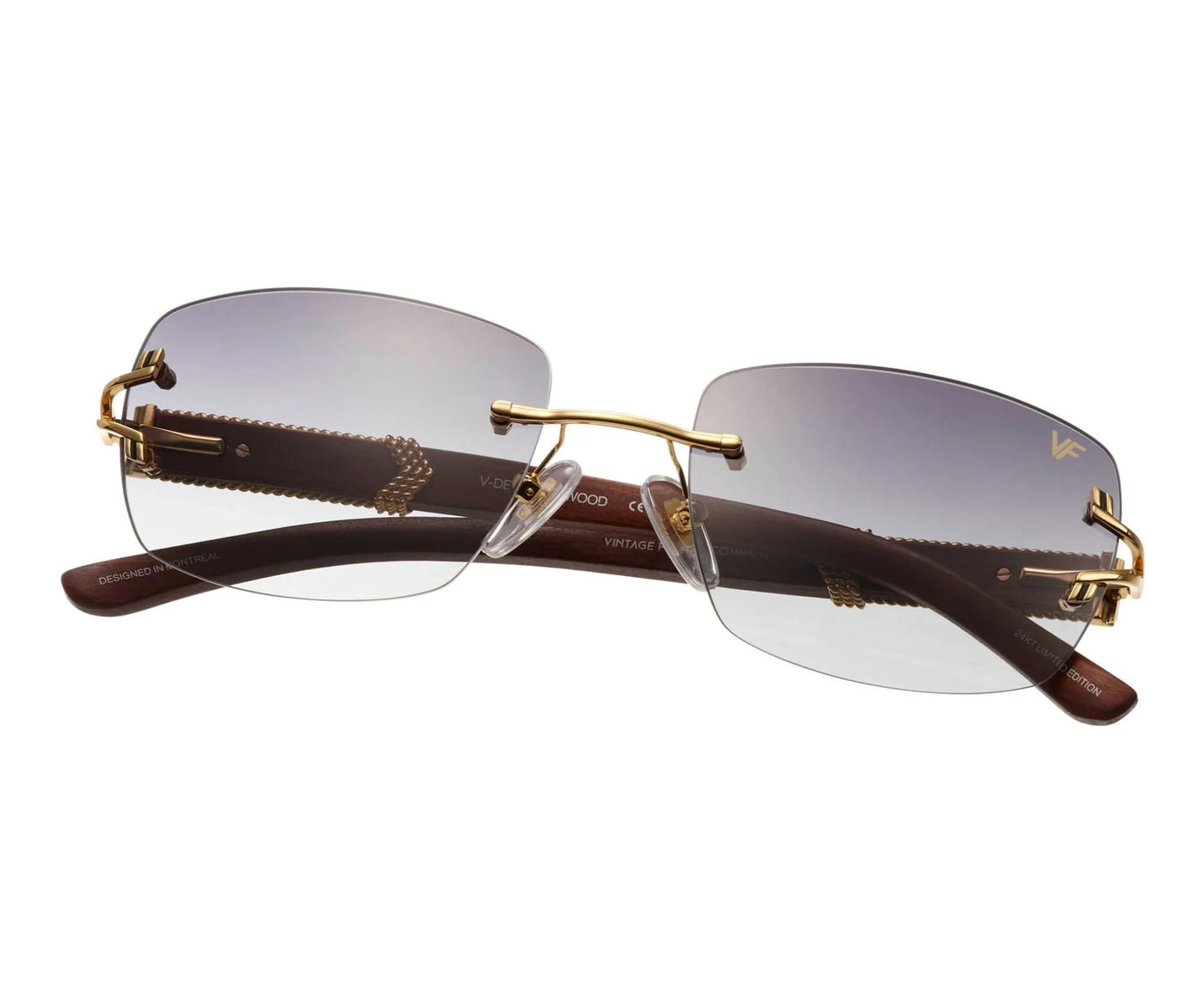 VINTAGE FRAMES BAL HARBOUR WOOD EDITION DRILL MOUNT GRAY GRADIENT