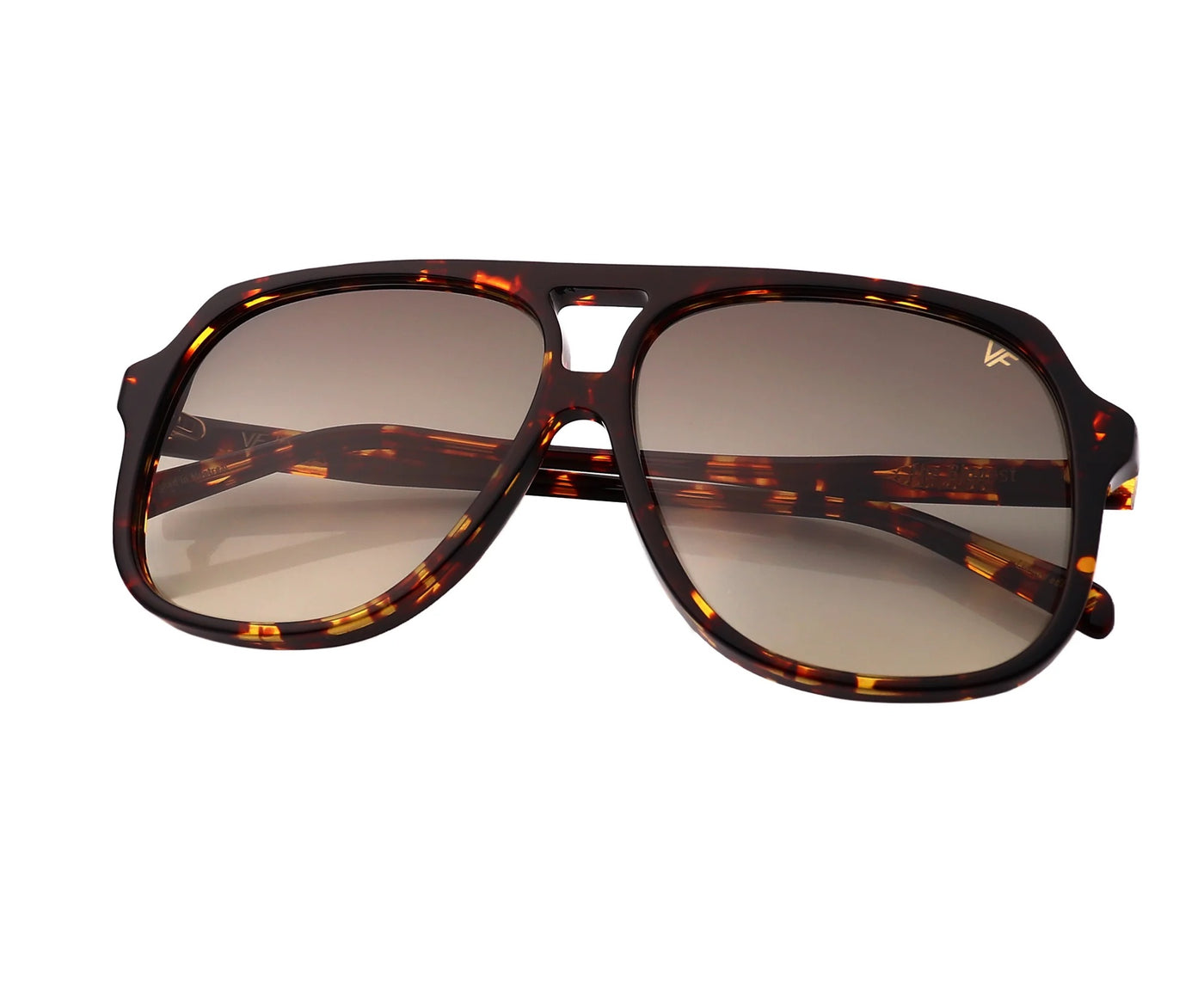 VINTAGE FRAMES KING SIZE BROWN TORTOISE ACETATE BURGUNDY GRADIENT