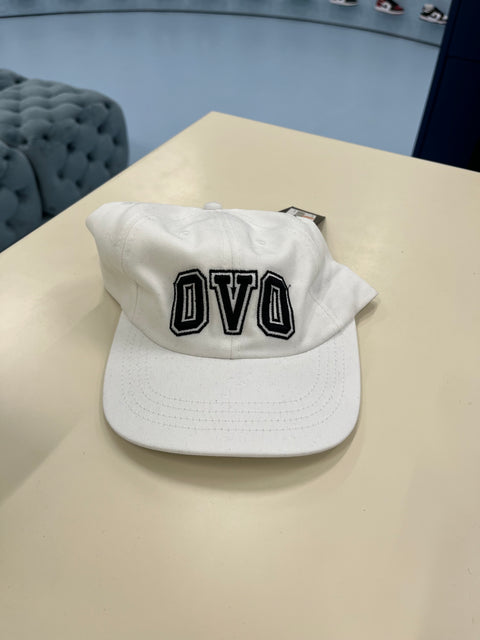 OVO BIG SCRIPT LOGO HAT WHITE