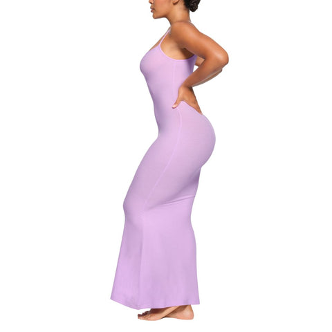 women's size m skims long slip dress purple Skims Purple Soft Lounge Long Slip Maxi Dress in Black