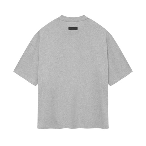 ESSENTIALS FOG CHEST LOGO T-SHIRT DARK HEATHER OATMEAL