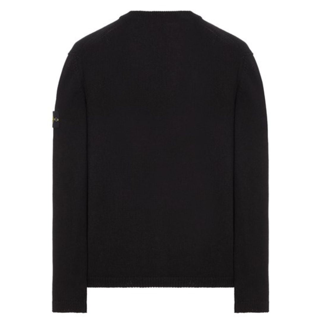 STONE ISLAND KNIT CARDIGAN BLACK