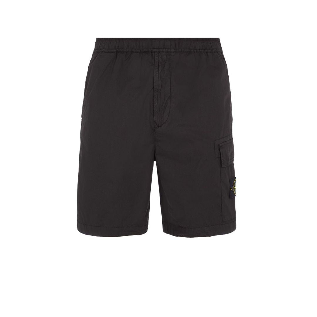 STONE ISLAND CARGO BERMUDA SHORTS BLACK