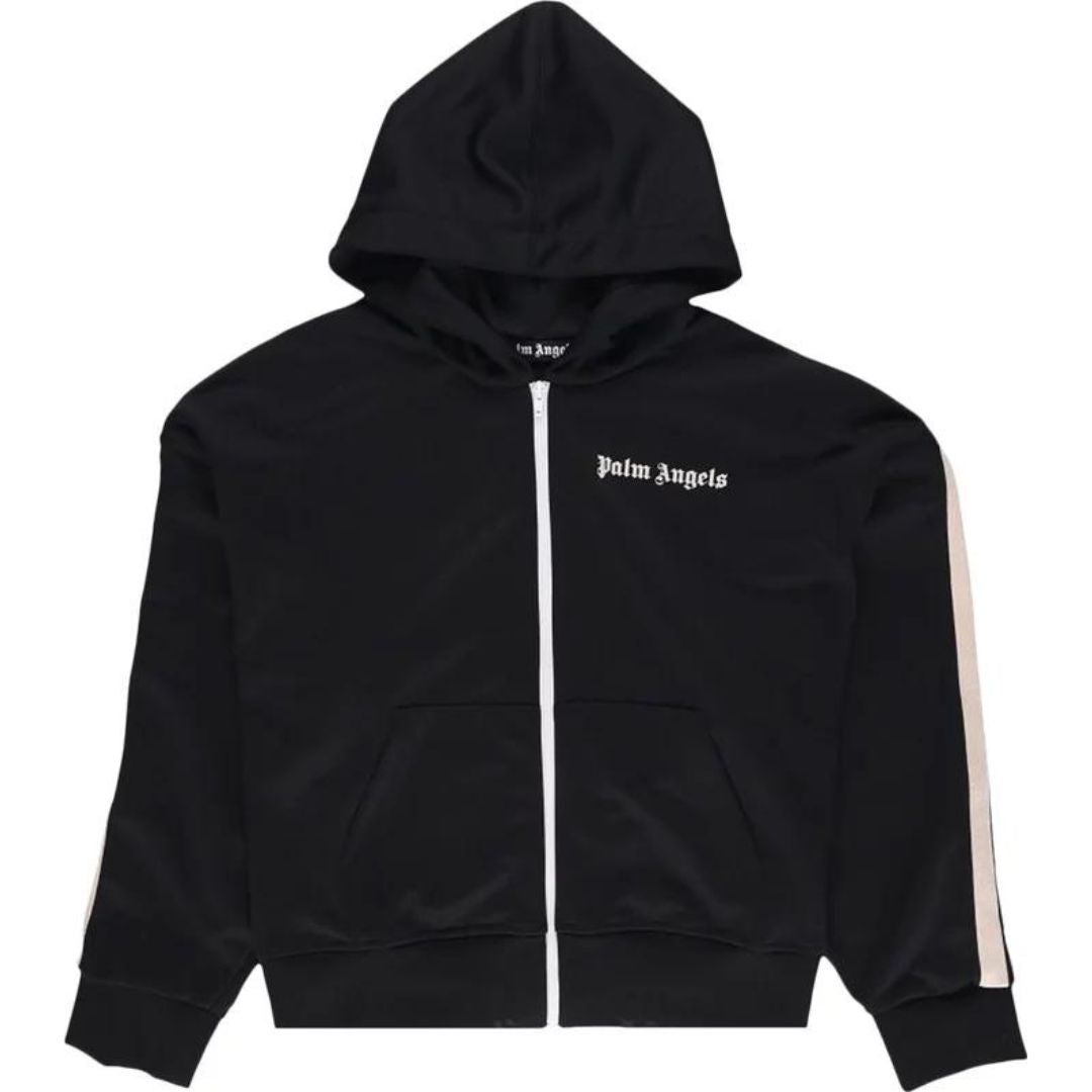 PALM ANGELS ZIPPED CLASSIC TRACK HOODIE BLACK