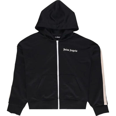 PALM ANGELS ZIPPED CLASSIC TRACK HOODIE BLACK