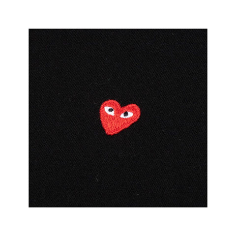 COMME DES GARÇONS PLAY SMALL RED HEART BLACK T-SHIRT
