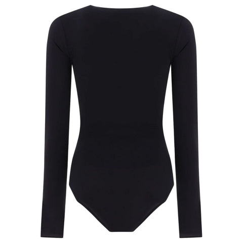MAISON MARGIELA MM6 PRINTED BODYSUIT BLACK