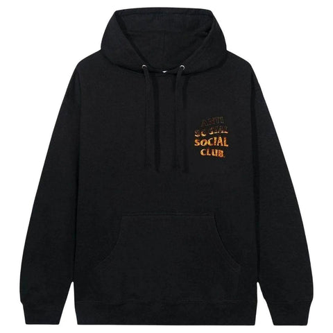 ANTI SOCIAL SOCIAL CLUB A FIRE INSIDE FLAME HOODIE BLACK
