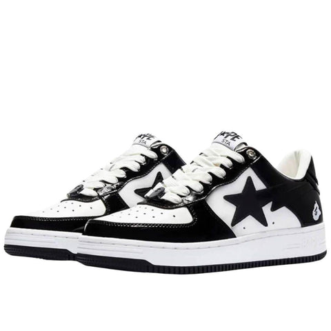A BATHING APE BAPESTA PATENT BLACK/WHITE (2022)