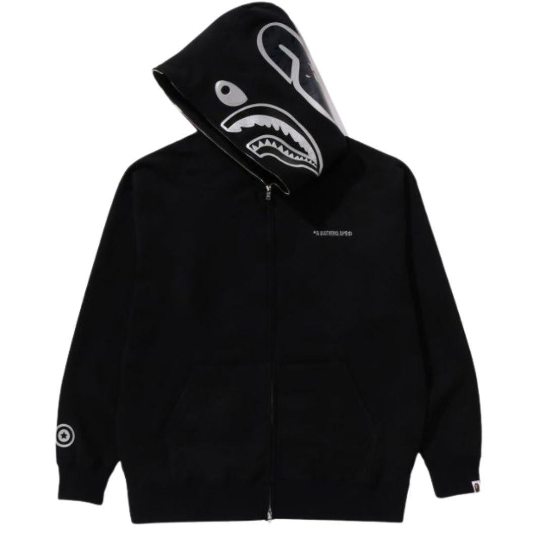 BAPE INK CAMO SHARK FULL ZIP HOODIE BLACK – ONE OF A KIND