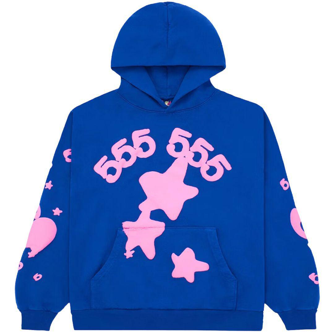SP5DER BELUGA HOODIE BLUE/PINK – ONE OF A KIND
