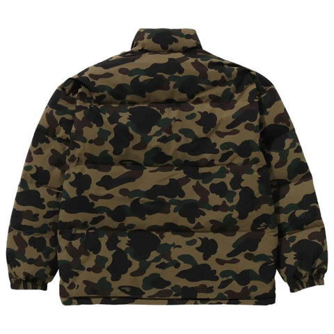 BAPE 1ST CAMO REVERSIBLE DOWN JACKET KHAKI GREEN