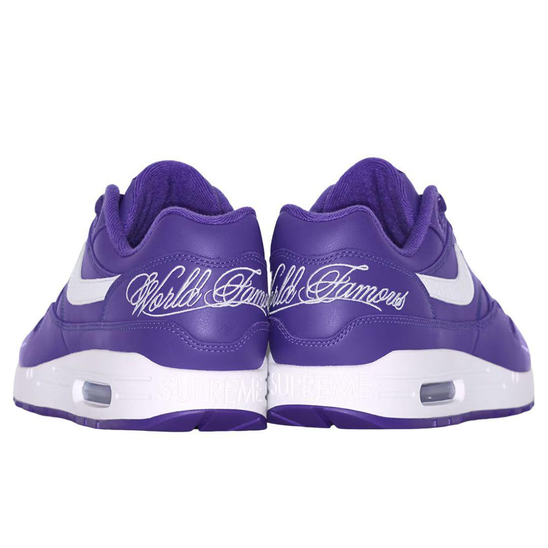 NIKE X SUPREME AIR MAX 1 '87 SP VARSITY PURPLE – ONE OF A KIND NIKE X SUPREME AIR MAX 1 '87 SP VARSITY PURPLE – ONE OF A KIND