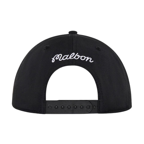 MALBON FUTURA ATSUGA POLY 5 PANEL SNAPBACK BLACK