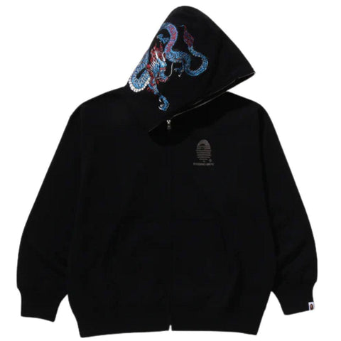BAPE TIGER & DRAGON FULL ZIP HOODIE BLACK