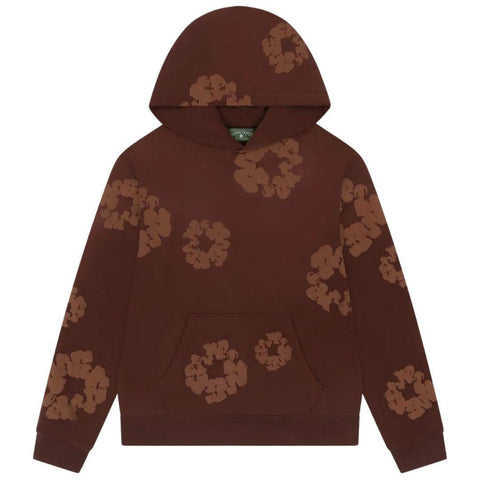 DENIM TEARS MONOCHROME COTTON WREATH HOODIE BROWN