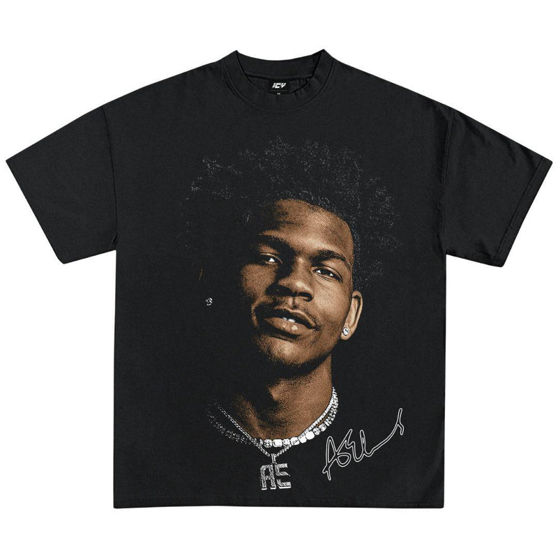 WEARICY CLOTHING ANTHONY EDWARDS GRAPHIC T-SHIRT BLACK