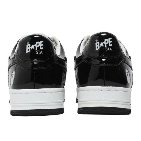 A BATHING APE BAPESTA PATENT BLACK/WHITE (2022)