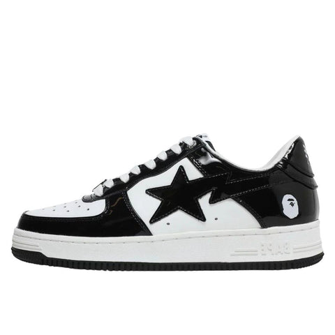 A BATHING APE BAPESTA PATENT BLACK/WHITE (2022)