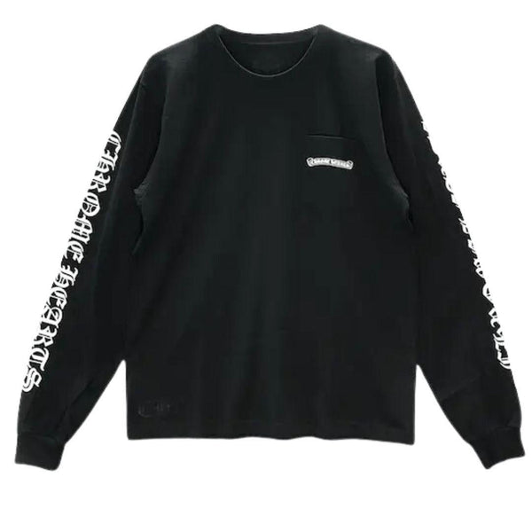 CHROME HEARTS SCROLL LOGO POCKET LONG SLEEVE BLACK – ONE OF A KIND