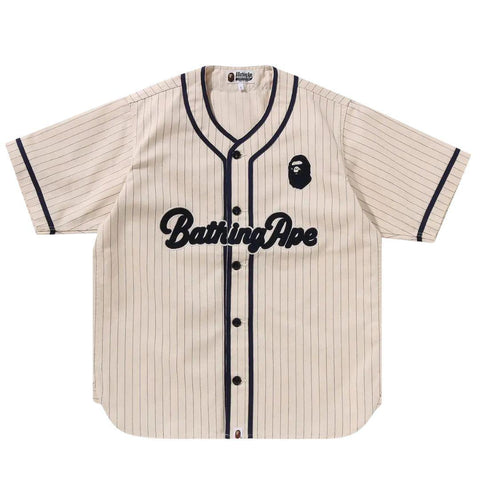 BAPE 'A BATHING APE' BASEBALL T-SHIRT IVORY