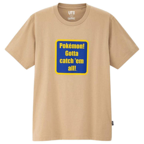 UNIQLO X POKEMON CATCH EM ALL T-SHIRT BROWN